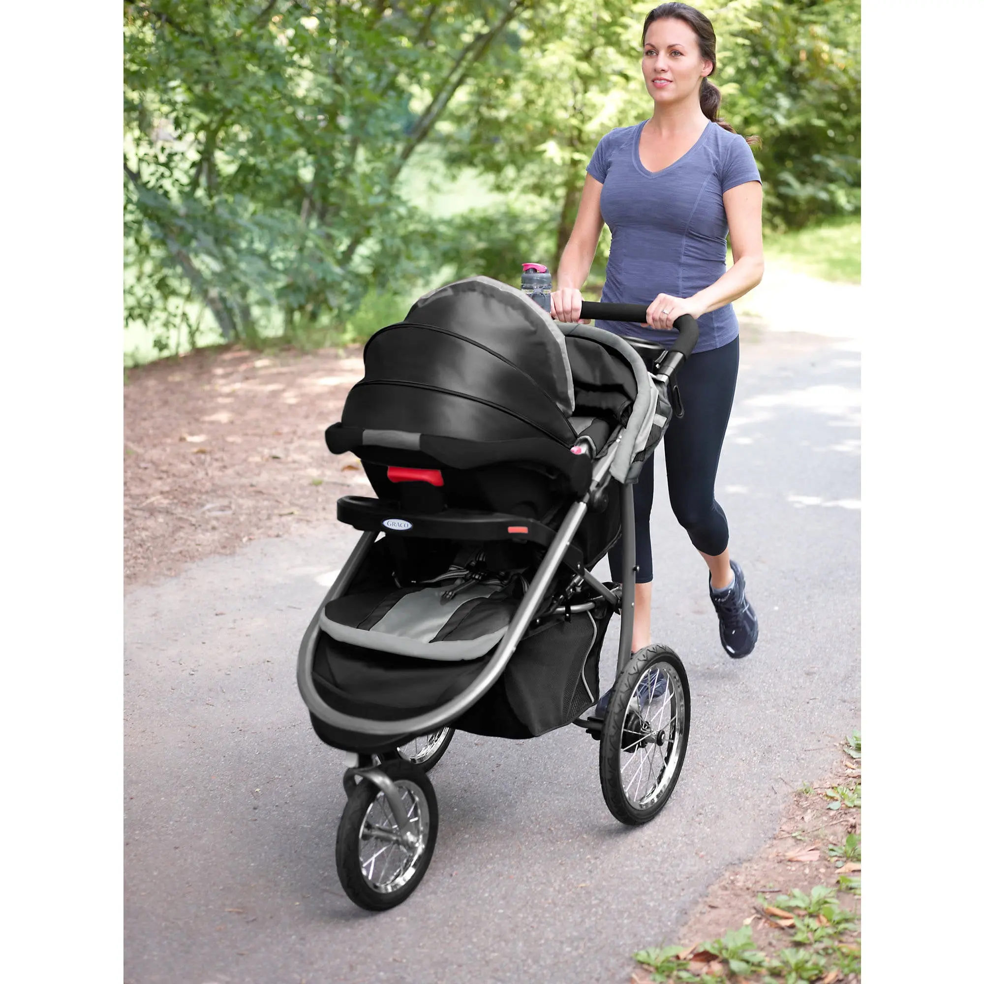 Graco FastAction Fold Jogger Stroller, Gotham, 37 lbs - Image 2