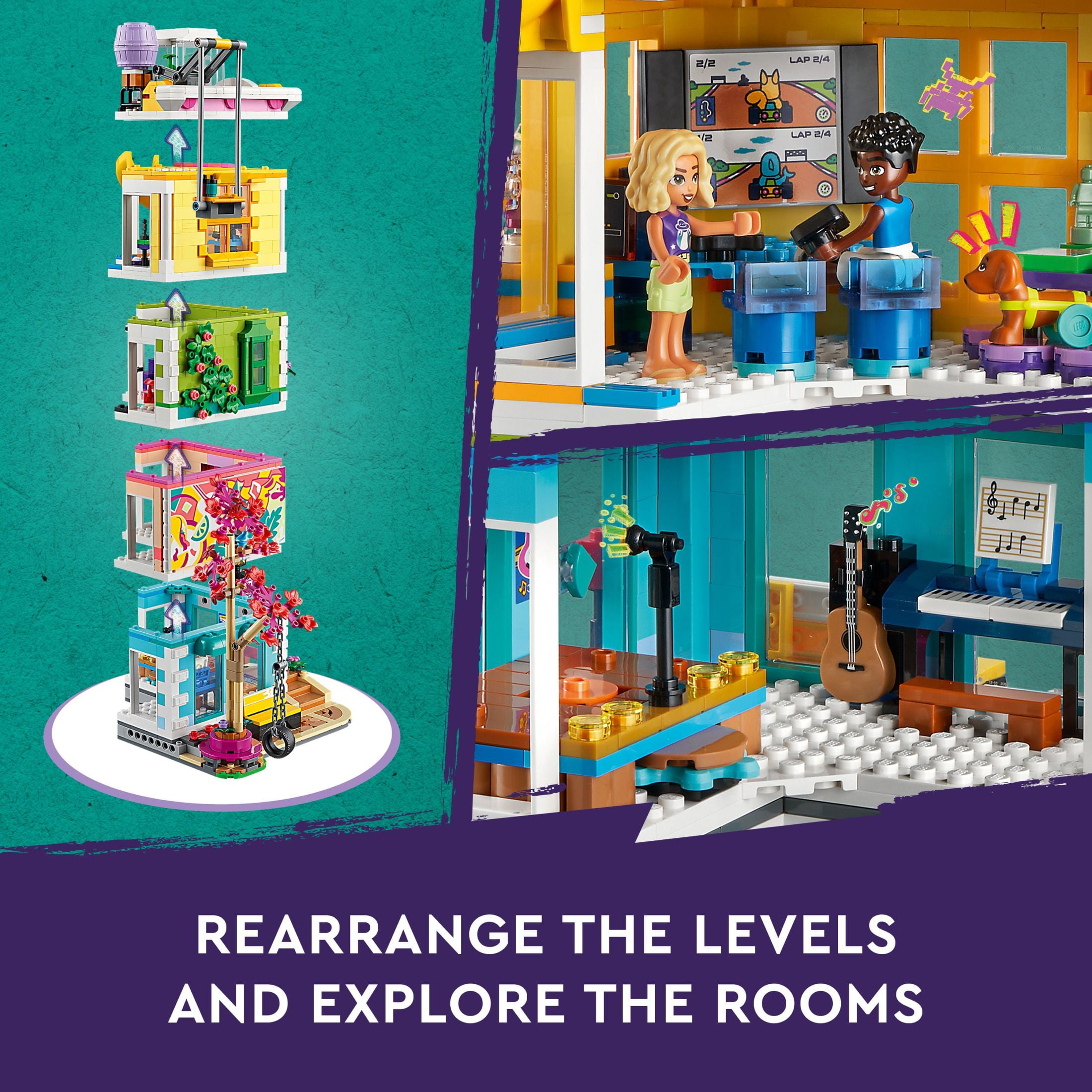 LEGO Friends Heartlake City Community Center 41748 Building Toy Set; Creative Challenge for Ages 9+, includes 6 Mini-Dolls, a Pet Dog and Lots of Accessories, a Fun Gift for Kids who Love Role Play - Image 5