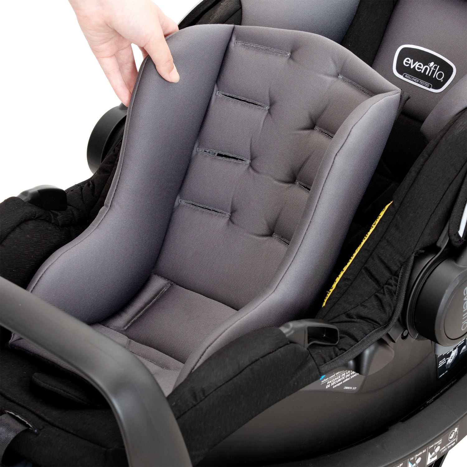 Evenflo Pivot Xpand Travel System with LiteMax Preemie and Infant Car Seat (Ayshire Black) - Image 2