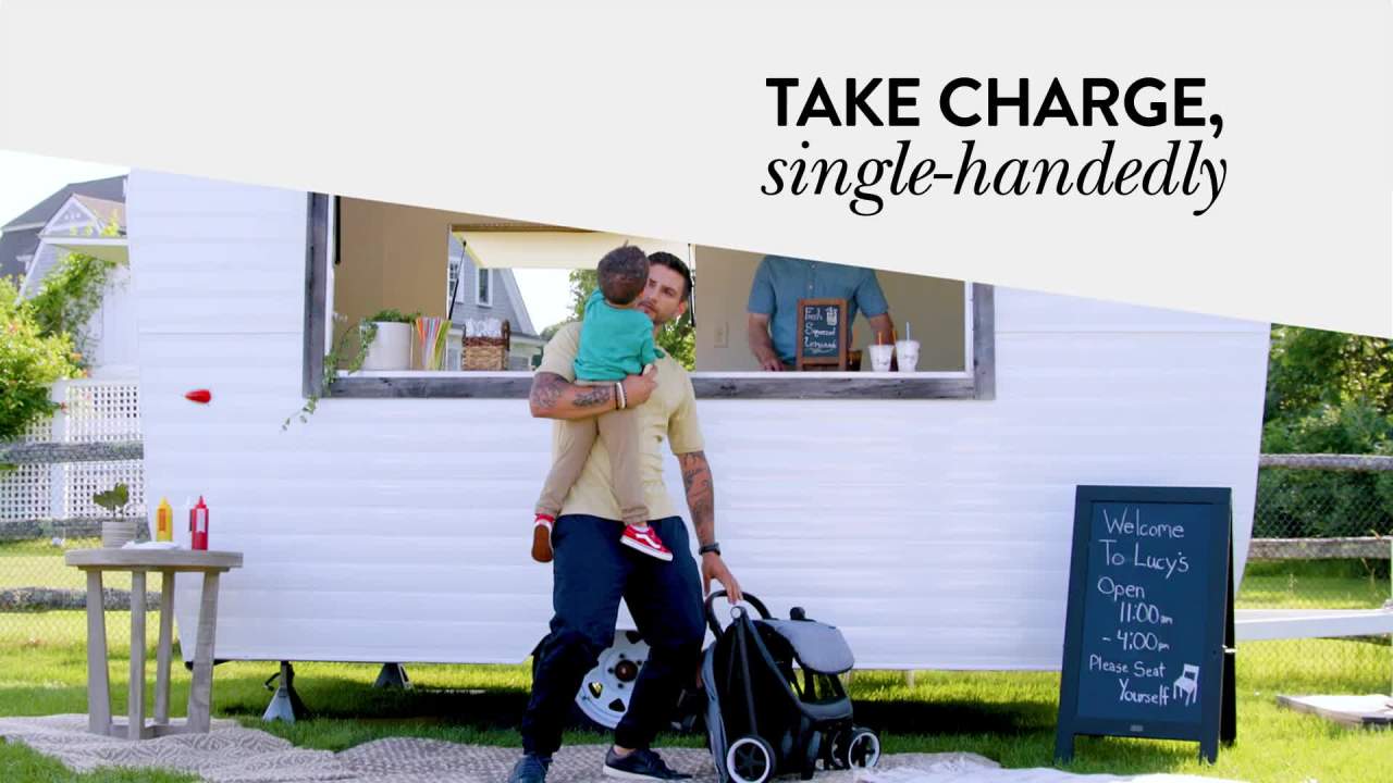 GOLD Otto Self-Folding Lightweight Travel Stroller (Opal Pink) - Image 7