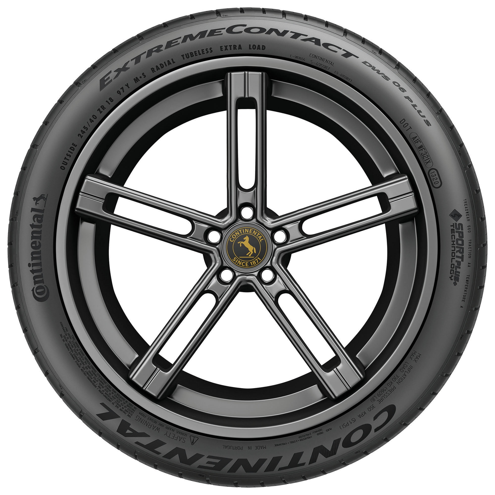 Continental ExtremeContact DWS06 PLUS UHP All Season 265/40ZR21 105W XL Passenger Tire - Image 5
