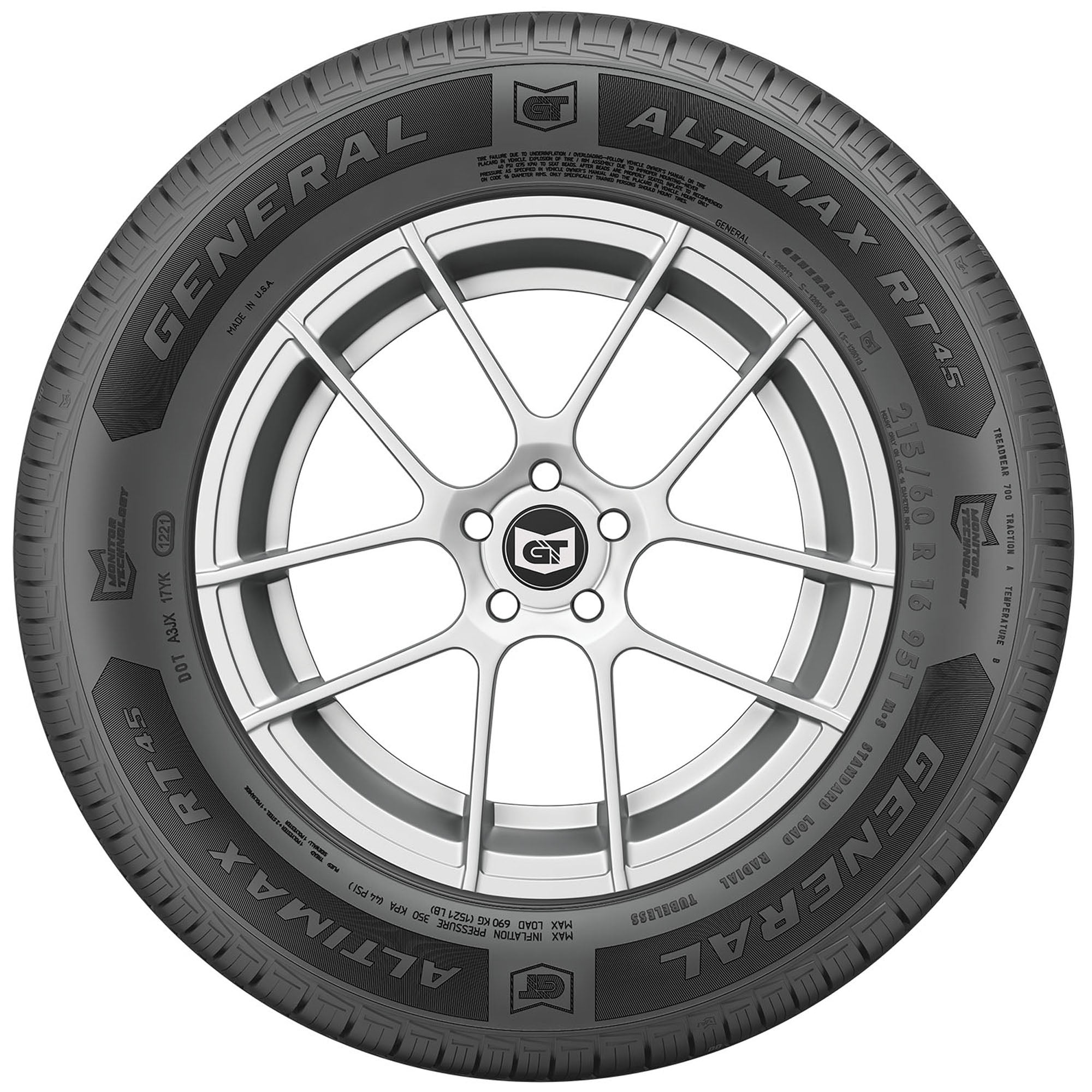 General AltiMAX RT45 All Season 205/65R16 95H Passenger Tire - Image 3