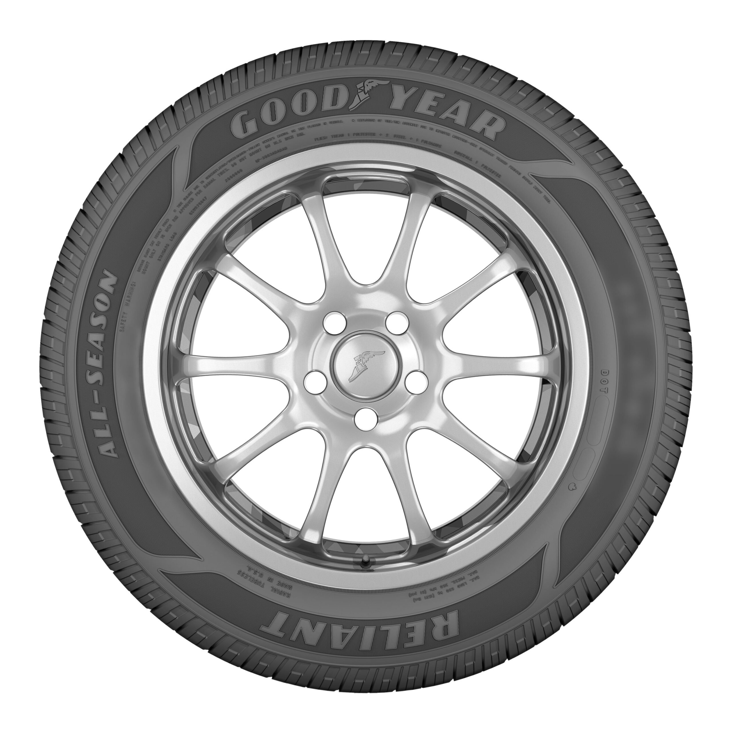 Goodyear Reliant All-Season 225/50R18 95V All-Season Tire Fits: 2008-12 Chevrolet Malibu LTZ, 2019-23 Honda HR-V EX-L - Image 3