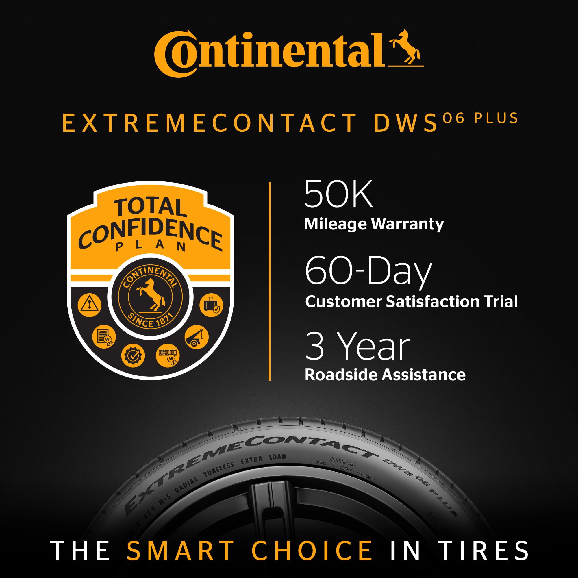 Continental ExtremeContact DWS06 PLUS UHP All Season 265/40ZR21 105W XL Passenger Tire - Image 2