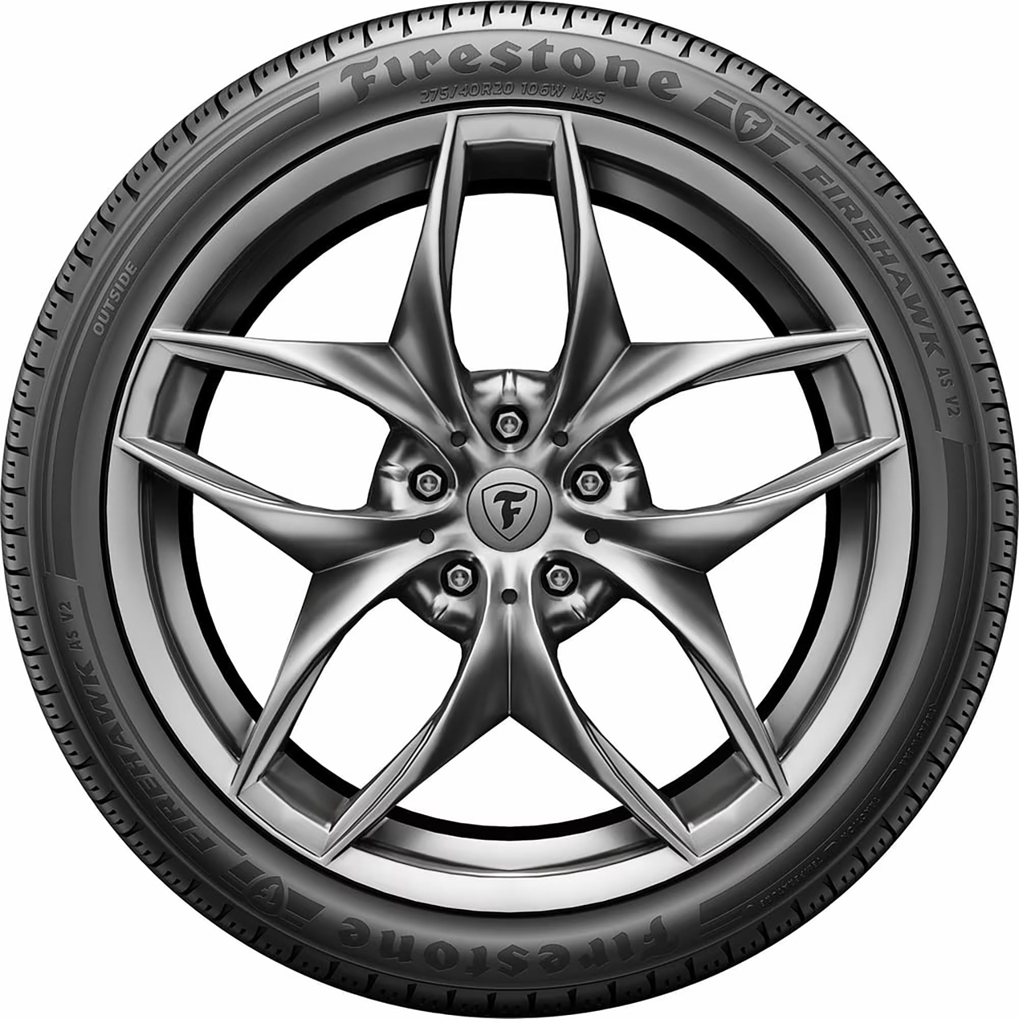 Firestone FireHawk A/S V2 All Season 245/45R18 100W XL Passenger Tire Fits: 2016-23 Chevrolet Malibu LT, 2009-14 Acura TL SH-AWD - Image 2