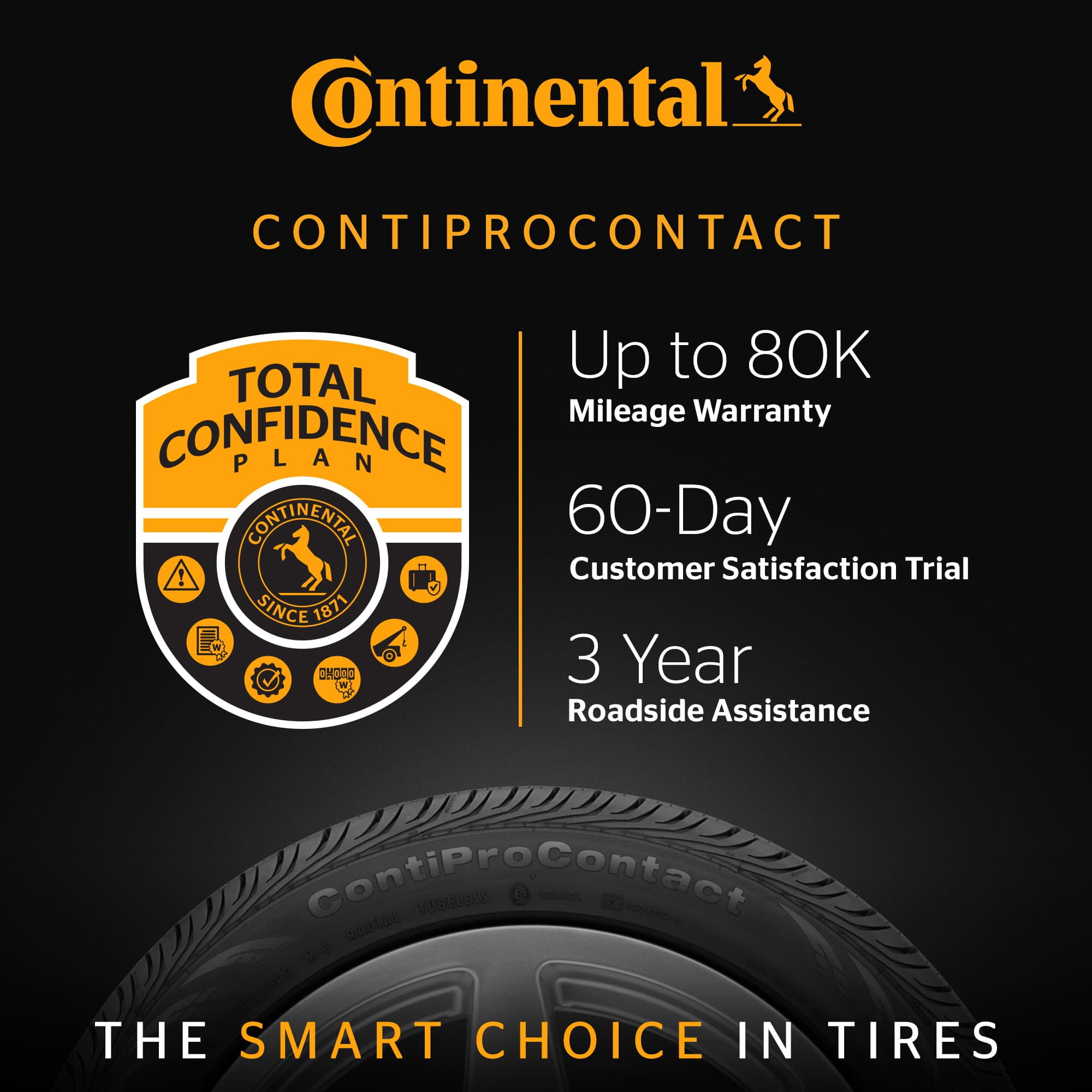 Continental ContiProContact All Season 245/45R18 96H Passenger Tire - Image 2